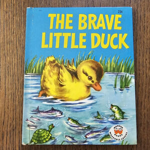 THE BRAVE LITTLE DUCK Vintage 1953 Wonder Books Fleur Conkling Yellow Duck